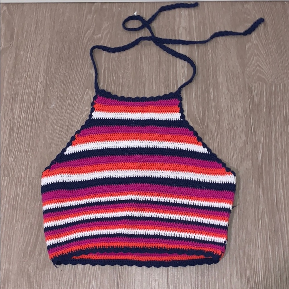Crochet halter crop top